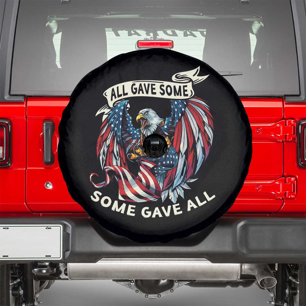 Patriotic American Eagle Spare Tire Cover All Gave Some Some Gave All US Flag 4th Of July Independence Day