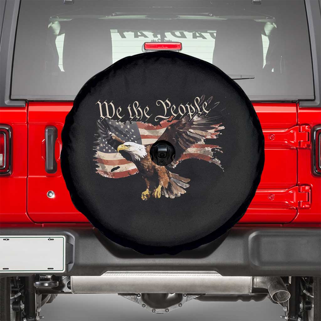 Patriotic American Eagle Spare Tire Cover We The People US Flag Freedom Tour 4th of July