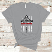 Father's Day T Shirt Man Of God Husband Dad Legend Blessed Dad Daddy Cross Christian Religious Father's Day Funny Gifts for Christian Dads Men - Wonder Print Shop