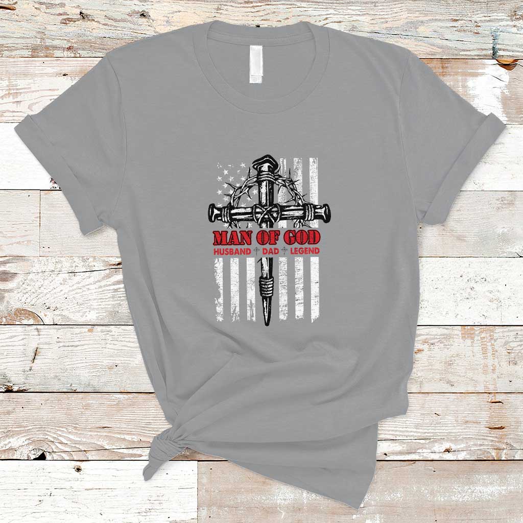 Blessed Dad T Shirt Man Of God Husband Dad Legend Christian Religious Father's Day - Wonder Print Shop