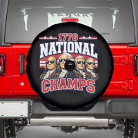 1776 National Champs Founding Fathers Graphic Spare Tire Cover Funny George Washington and Presidents Sunglasses Sports Style Patriotic