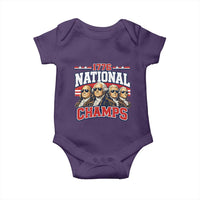 1776 National Champs Founding Fathers Graphic Baby Onesie Funny George Washington and Presidents Sunglasses Sports Style Patriotic
