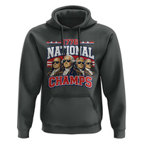 1776 National Champs Founding Fathers Graphic Hoodie Funny George Washington and Presidents Sunglasses Sports Style Patriotic