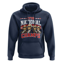 1776 National Champs Founding Fathers Graphic Hoodie Funny George Washington and Presidents Sunglasses Sports Style Patriotic