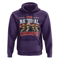 1776 National Champs Founding Fathers Graphic Hoodie Funny George Washington and Presidents Sunglasses Sports Style Patriotic