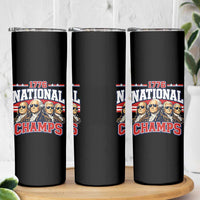 1776 National Champs Founding Fathers Graphic Skinny Tumbler Funny George Washington and Presidents Sunglasses Sports Style Patriotic