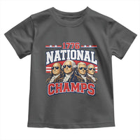 1776 National Champs Founding Fathers Graphic Toddler T Shirt Funny George Washington and Presidents Sunglasses Sports Style Patriotic