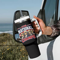 1776 National Champs Founding Fathers Graphic Tumbler With Handle Funny George Washington and Presidents Sunglasses Sports Style Patriotic