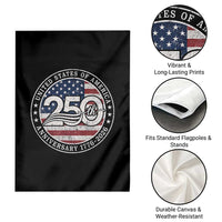United States of America 250th Anniversary Vintage Seal Garden Flag Distressed American Flag 1776 to 2026 Semiquincentennial Patriotic