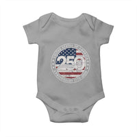 United States of America 250th Anniversary Vintage Seal Baby Onesie Distressed American Flag 1776 to 2026 Semiquincentennial Patriotic