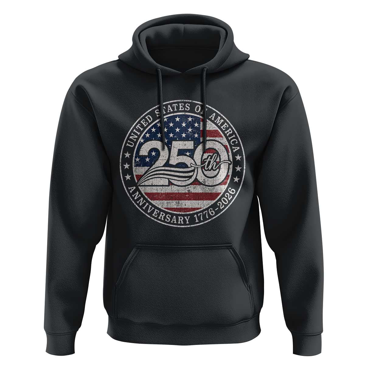 United States of America 250th Anniversary Vintage Seal Hoodie Distressed American Flag 1776 to 2026 Semiquincentennial Patriotic