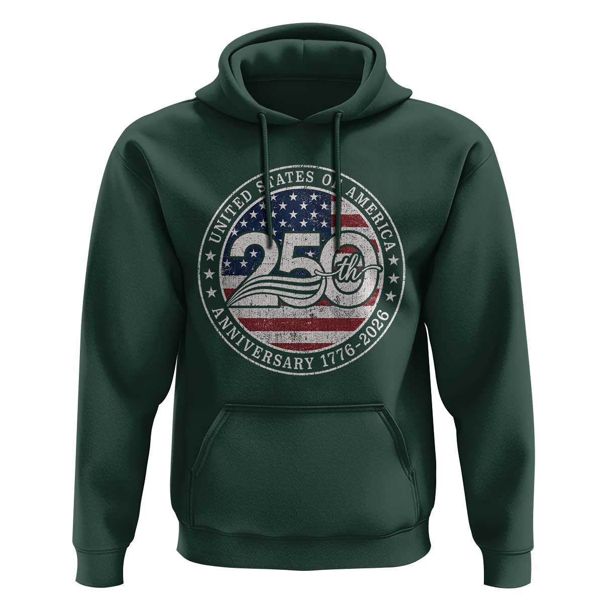 United States of America 250th Anniversary Vintage Seal Hoodie Distressed American Flag 1776 to 2026 Semiquincentennial Patriotic