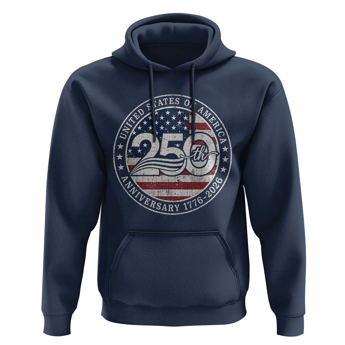United States of America 250th Anniversary Vintage Seal Hoodie Distressed American Flag 1776 to 2026 Semiquincentennial Patriotic