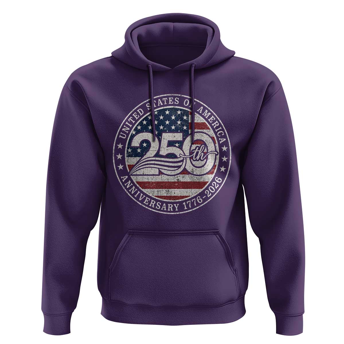 United States of America 250th Anniversary Vintage Seal Hoodie Distressed American Flag 1776 to 2026 Semiquincentennial Patriotic