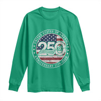 United States of America 250th Anniversary Vintage Seal Long Sleeve Shirt Distressed American Flag 1776 to 2026 Semiquincentennial Patriotic