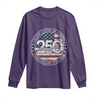 United States of America 250th Anniversary Vintage Seal Long Sleeve Shirt Distressed American Flag 1776 to 2026 Semiquincentennial Patriotic