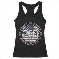 United States of America 250th Anniversary Vintage Seal Racerback Tank Top Distressed American Flag 1776 to 2026 Semiquincentennial Patriotic