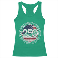 United States of America 250th Anniversary Vintage Seal Racerback Tank Top Distressed American Flag 1776 to 2026 Semiquincentennial Patriotic