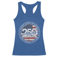 United States of America 250th Anniversary Vintage Seal Racerback Tank Top Distressed American Flag 1776 to 2026 Semiquincentennial Patriotic