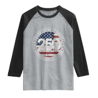 United States of America 250th Anniversary Vintage Seal Raglan Shirt Distressed American Flag 1776 to 2026 Semiquincentennial Patriotic