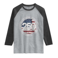 United States of America 250th Anniversary Vintage Seal Raglan Shirt Distressed American Flag 1776 to 2026 Semiquincentennial Patriotic
