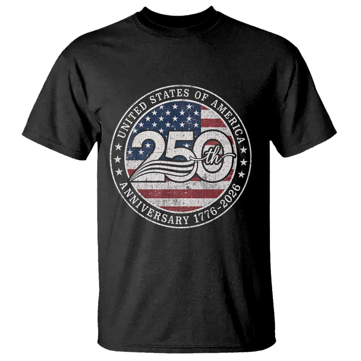 United States of America 250th Anniversary Vintage Seal T Shirt Distressed American Flag 1776 to 2026 Semiquincentennial Patriotic
