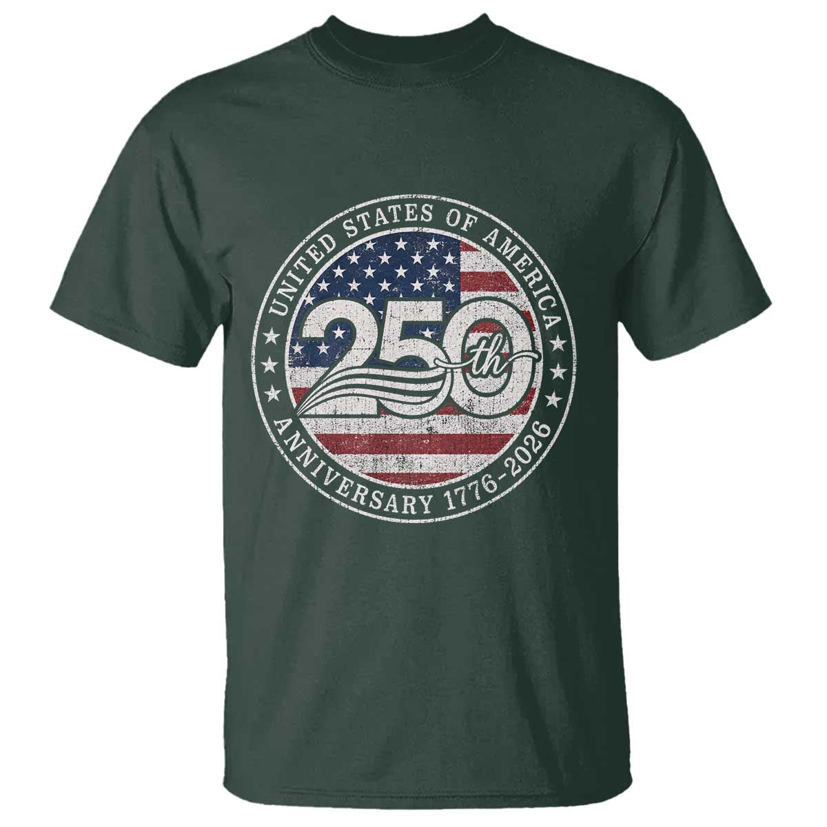 United States of America 250th Anniversary Vintage Seal T Shirt Distressed American Flag 1776 to 2026 Semiquincentennial Patriotic