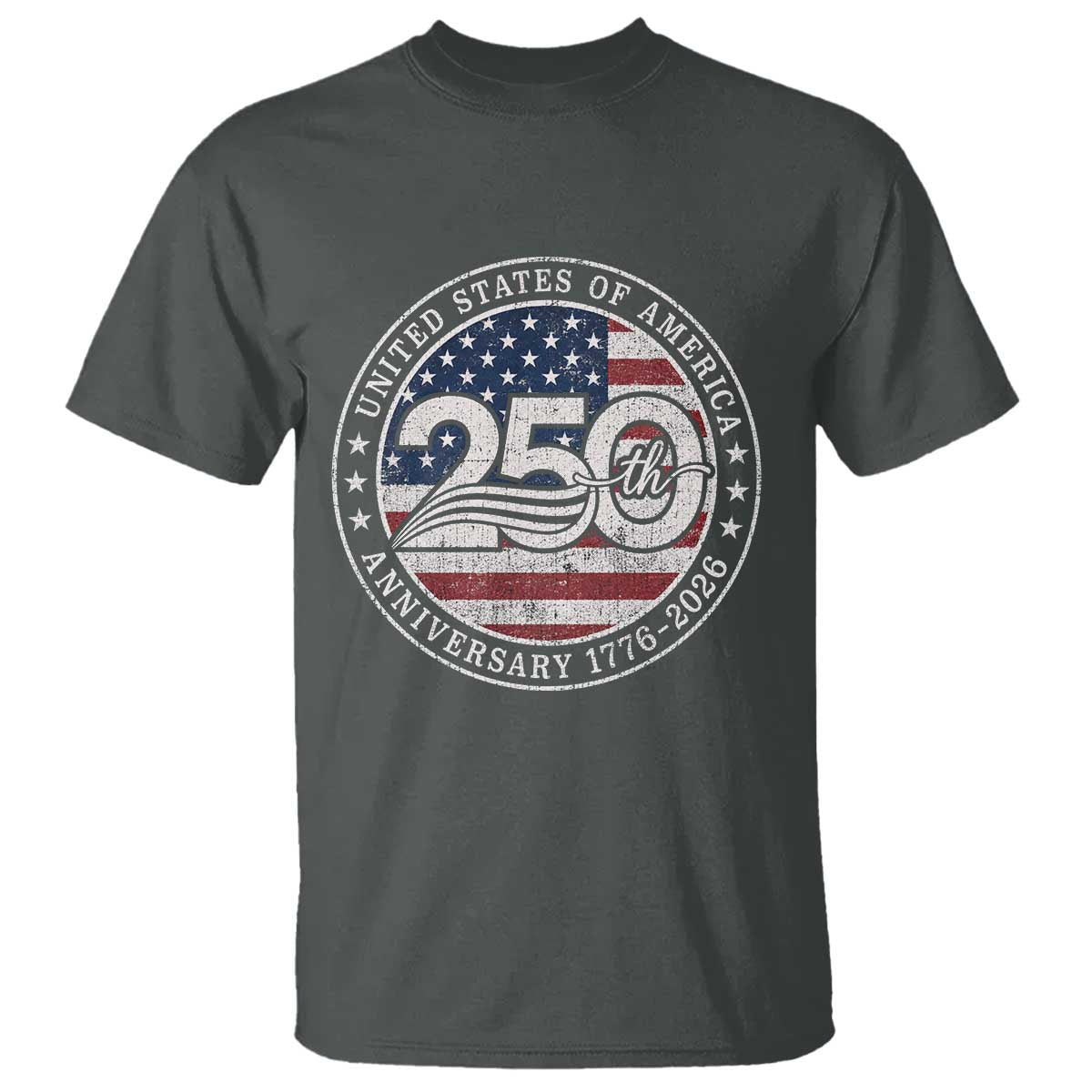 United States of America 250th Anniversary Vintage Seal T Shirt Distressed American Flag 1776 to 2026 Semiquincentennial Patriotic