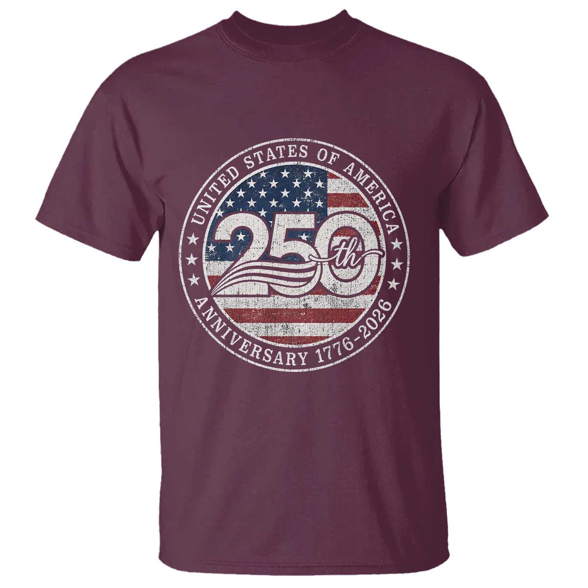 United States of America 250th Anniversary Vintage Seal T Shirt Distressed American Flag 1776 to 2026 Semiquincentennial Patriotic