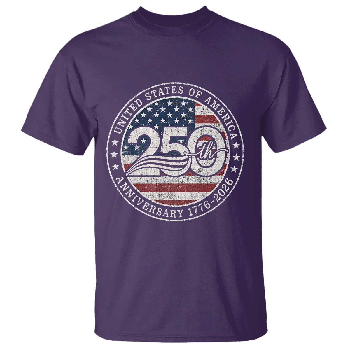 United States of America 250th Anniversary Vintage Seal T Shirt Distressed American Flag 1776 to 2026 Semiquincentennial Patriotic