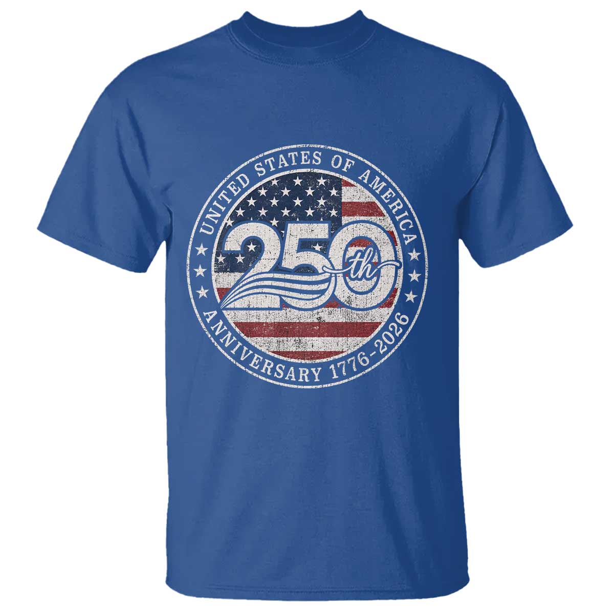 United States of America 250th Anniversary Vintage Seal T Shirt Distressed American Flag 1776 to 2026 Semiquincentennial Patriotic