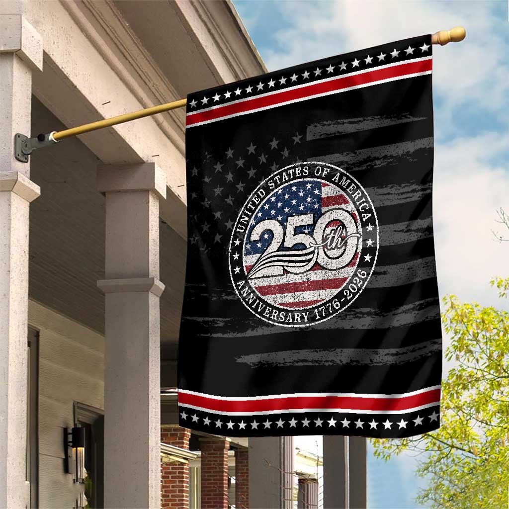 United States of America 250th Anniversary Vintage Seal Patriotic Garden Flag Distressed American Flag 1776 to 2026 Semiquincentennial