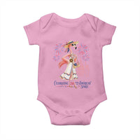 Celebrating 250 Years of American Spirit Flamingo Baby Onesie Cute Patriotic Tropical Bird Summer Landmarks Fireworks