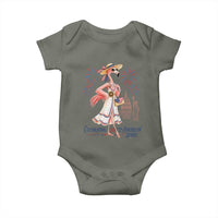 Celebrating 250 Years of American Spirit Flamingo Baby Onesie Cute Patriotic Tropical Bird Summer Landmarks Fireworks