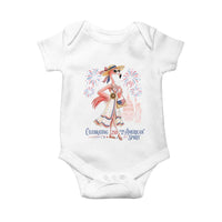 Celebrating 250 Years of American Spirit Flamingo Baby Onesie Cute Patriotic Tropical Bird Summer Landmarks Fireworks