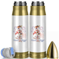 Celebrating 250 Years of American Spirit Flamingo Bullet Tumbler Cute Patriotic Tropical Bird Summer Landmarks Fireworks