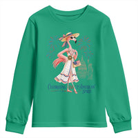 Celebrating 250 Years of American Spirit Flamingo Youth Sweatshirt Cute Patriotic Tropical Bird Summer Landmarks Fireworks