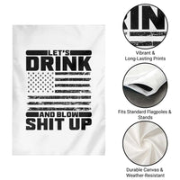 Patriotic 4th of July Fireworks Funny Drinking Party Garden Flag Let's Drink And Blow Shit Up Gag Gift