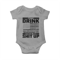 Patriotic 4th of July Fireworks Funny Drinking Party Baby Onesie Let's Drink And Blow Shit Up Gag Gift