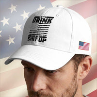 Patriotic 4th of July Fireworks Funny Drinking Party Baseball Cap Let's Drink And Blow Shit Up Gag Gift