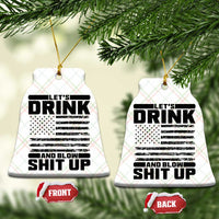 Patriotic 4th of July Fireworks Funny Drinking Party Ceramic Ornament Let's Drink And Blow Shit Up Gag Gift
