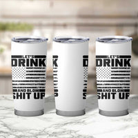 Patriotic 4th of July Fireworks Funny Drinking Party Tumbler Cup Let's Drink And Blow Shit Up Gag Gift