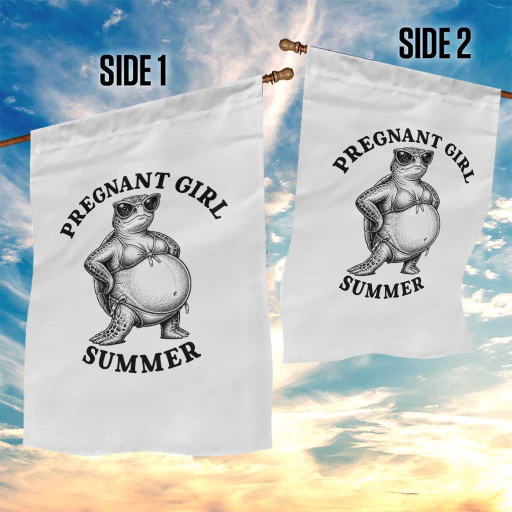 Funny Pregnant Girl Summer Turtle Garden Flag Cute Stipple Maternity Bikini Sea Turtle Beach