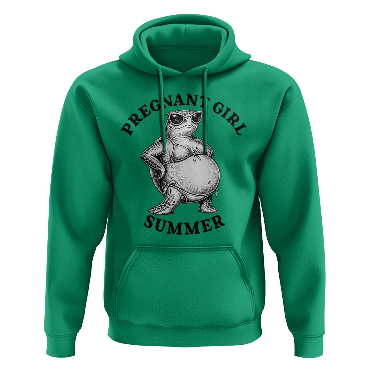 Funny Pregnant Girl Summer Turtle Hoodie Cute Stipple Maternity Bikini Sea Turtle Beach