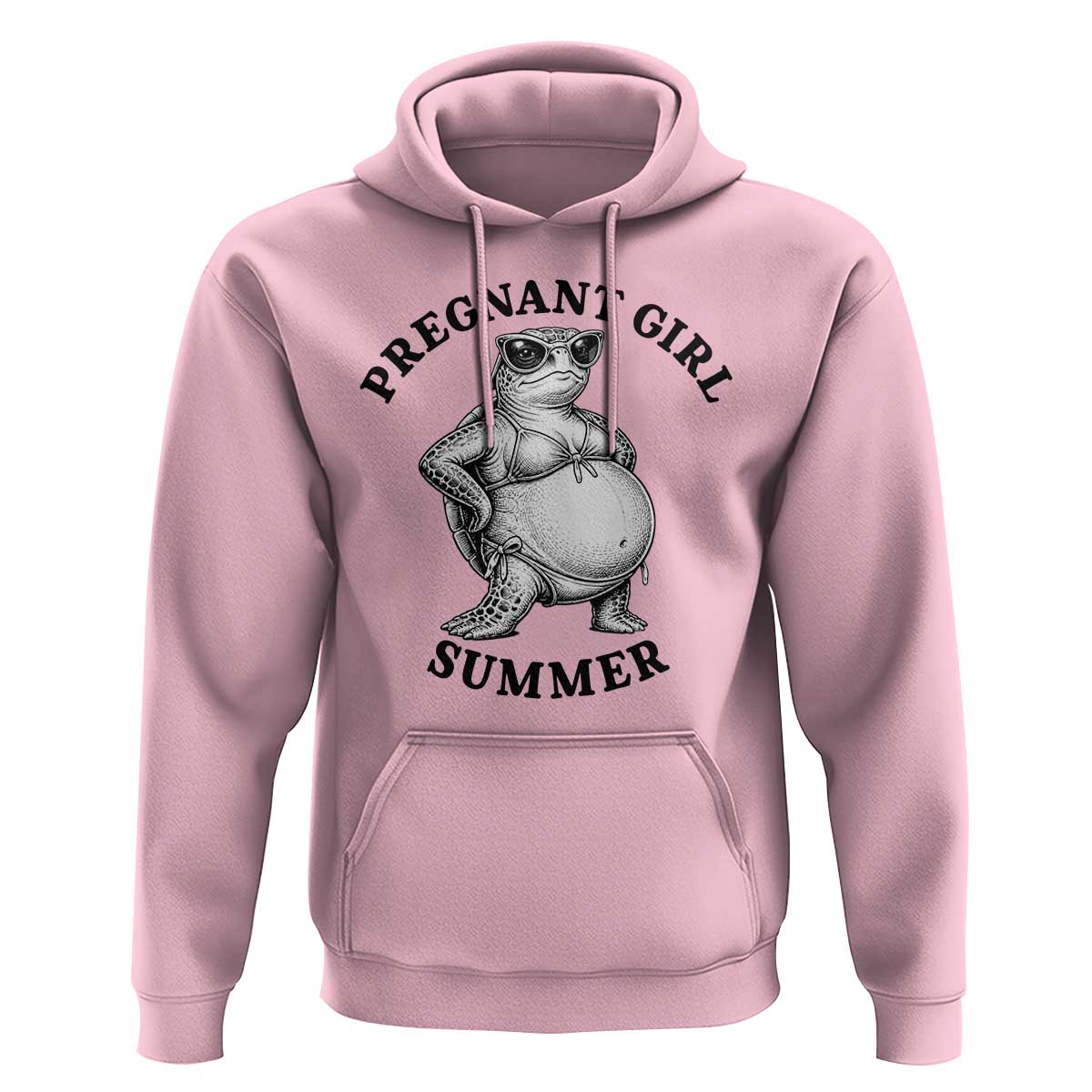 Funny Pregnant Girl Summer Turtle Hoodie Cute Stipple Maternity Bikini Sea Turtle Beach
