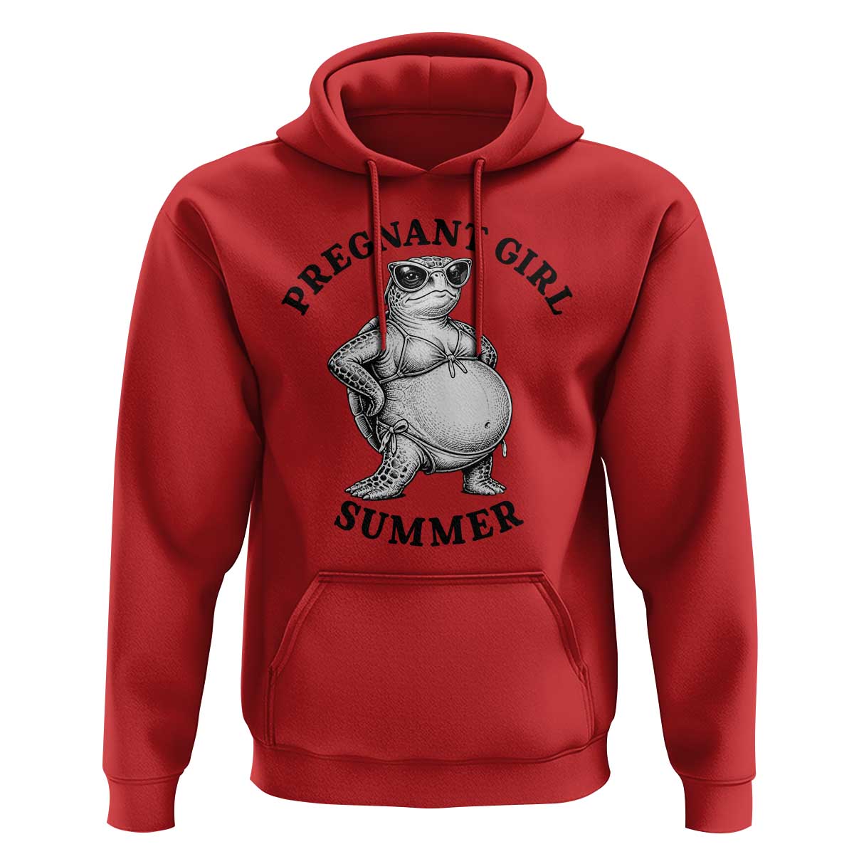 Funny Pregnant Girl Summer Turtle Hoodie Cute Stipple Maternity Bikini Sea Turtle Beach