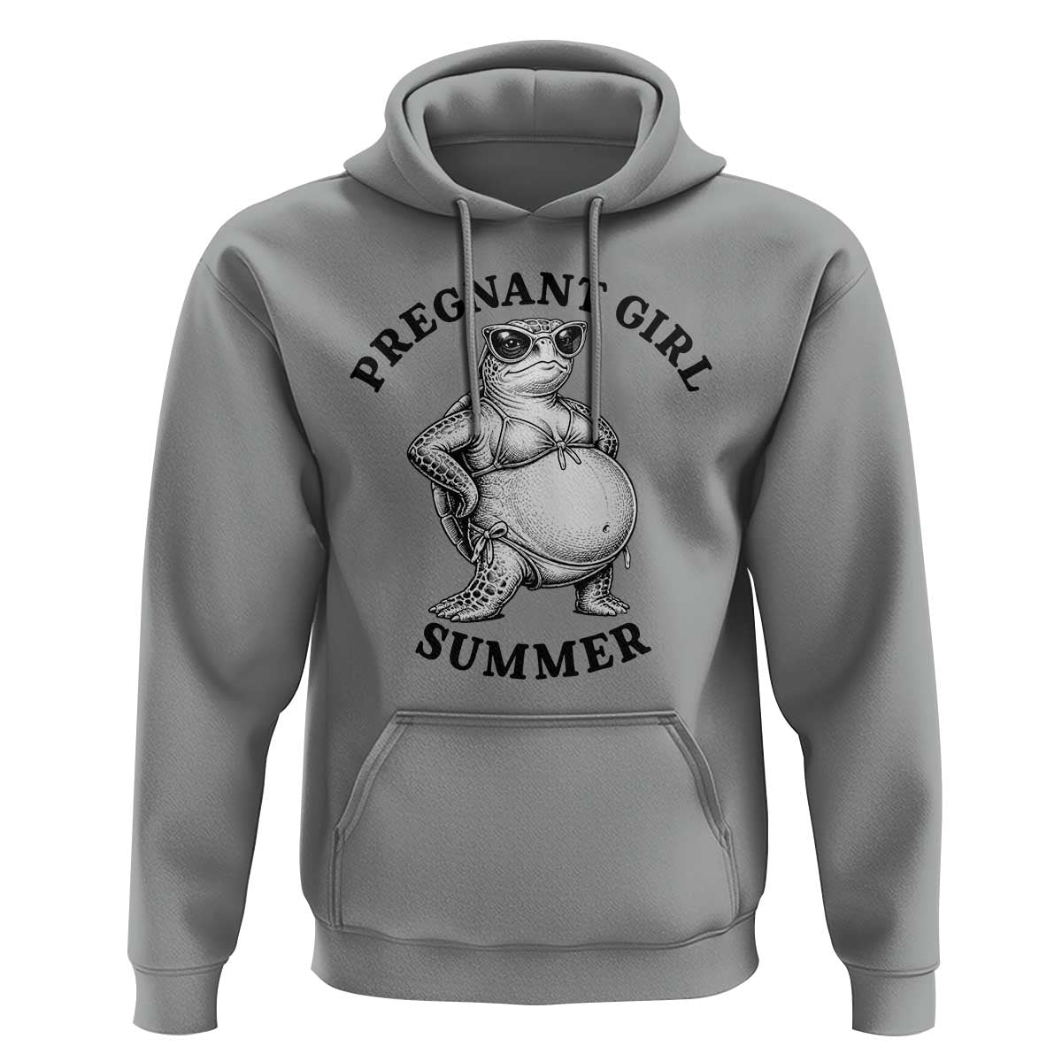 Funny Pregnant Girl Summer Turtle Hoodie Cute Stipple Maternity Bikini Sea Turtle Beach