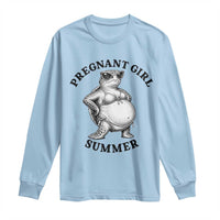 Funny Pregnant Girl Summer Turtle Long Sleeve Shirt Cute Stipple Maternity Bikini Sea Turtle Beach