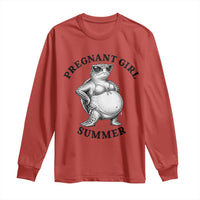 Funny Pregnant Girl Summer Turtle Long Sleeve Shirt Cute Stipple Maternity Bikini Sea Turtle Beach