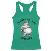 Funny Pregnant Girl Summer Turtle Racerback Tank Top Cute Stipple Maternity Bikini Sea Turtle Beach